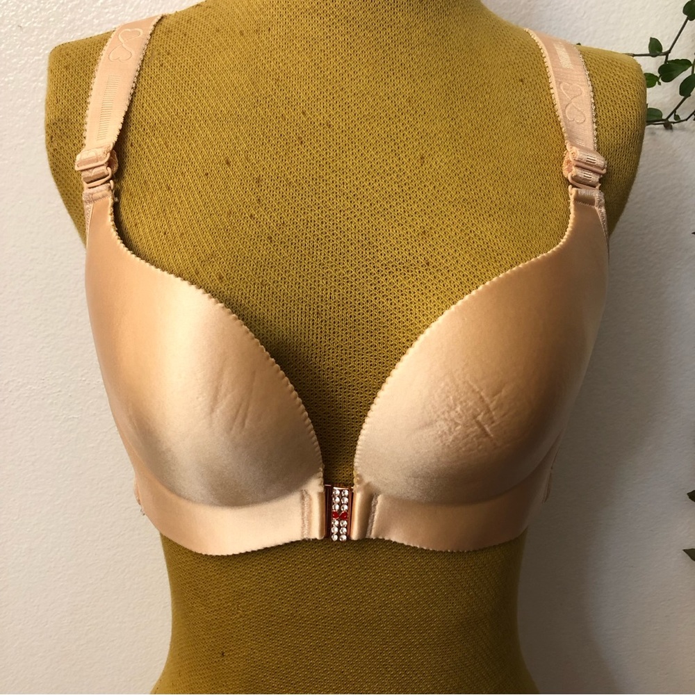 Womens Front Closure Bras Butterfly Beauty Back Bralette Oversize Wire-Free Bra View 4